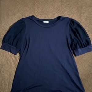 Elegant Navy Blue Women's Top
